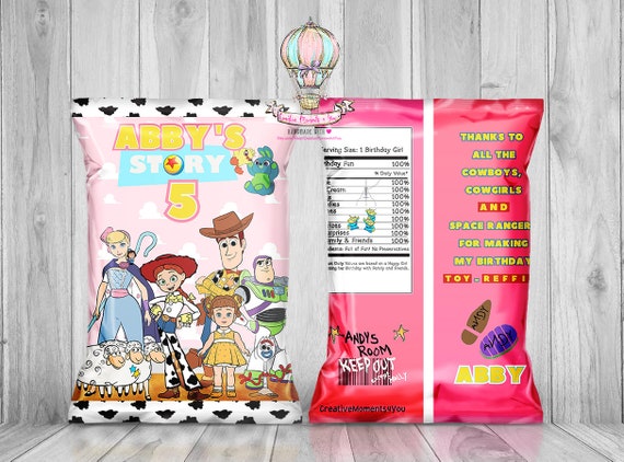 Girl/Boy Toy Story Chip Bags, Toy Story Chip Bag, Woody Chip Bag, Toy Story 4, Custom Chip Bags, Candy Favor Bags, Toy Story Party-Unfilled Il_570xn