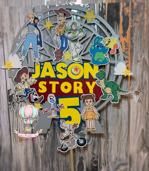 Toy Story 4 Theme Cake Topper, Toy Story 4 Decoration, Toy Story Cake Topper, Woody Cake Topper, Toy Story Birthday Theme, Toy Story 4 Party Il_570xn