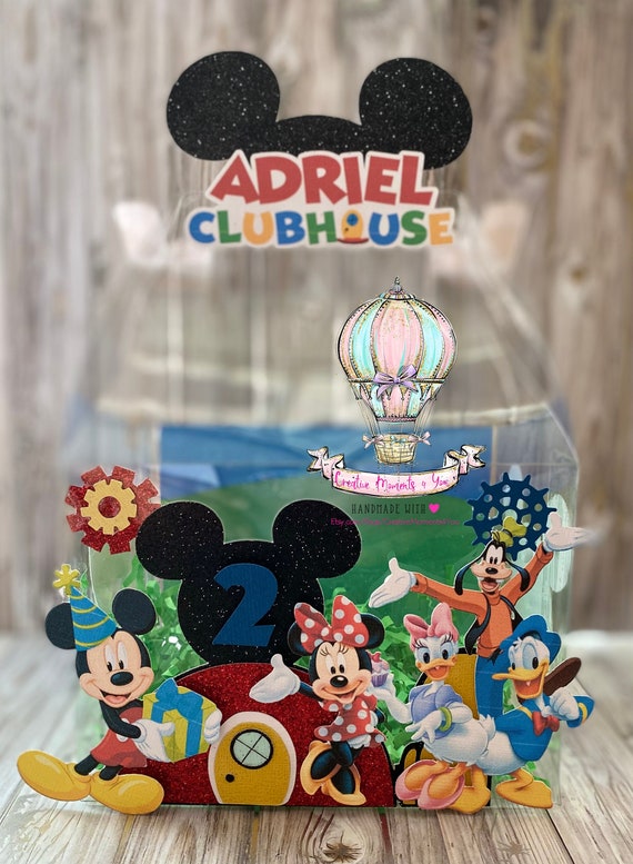 10- Mickey Mouse Clubhouse Theme Favor Box/ Mickey and Friends Clubhouse Clear Favor Box/ Mickey's Clubhouse Favor Box/ Mickey Treat box Il_570xn