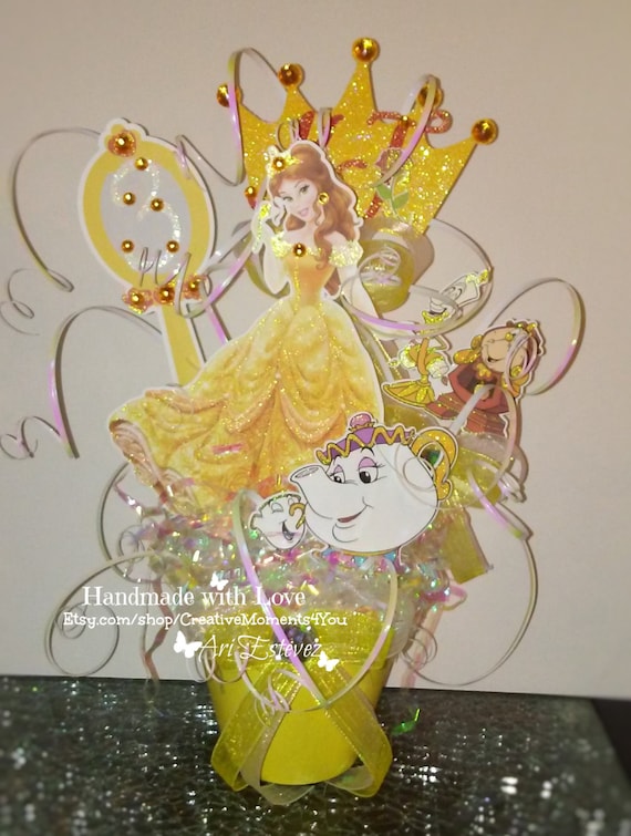 Belle/ Disney Beauty and the Beast Theme Table Centerpiece Il_570xn