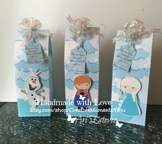 10- Frozen Cutie Theme Milk Carton Favor/Treat Box Il_570xn