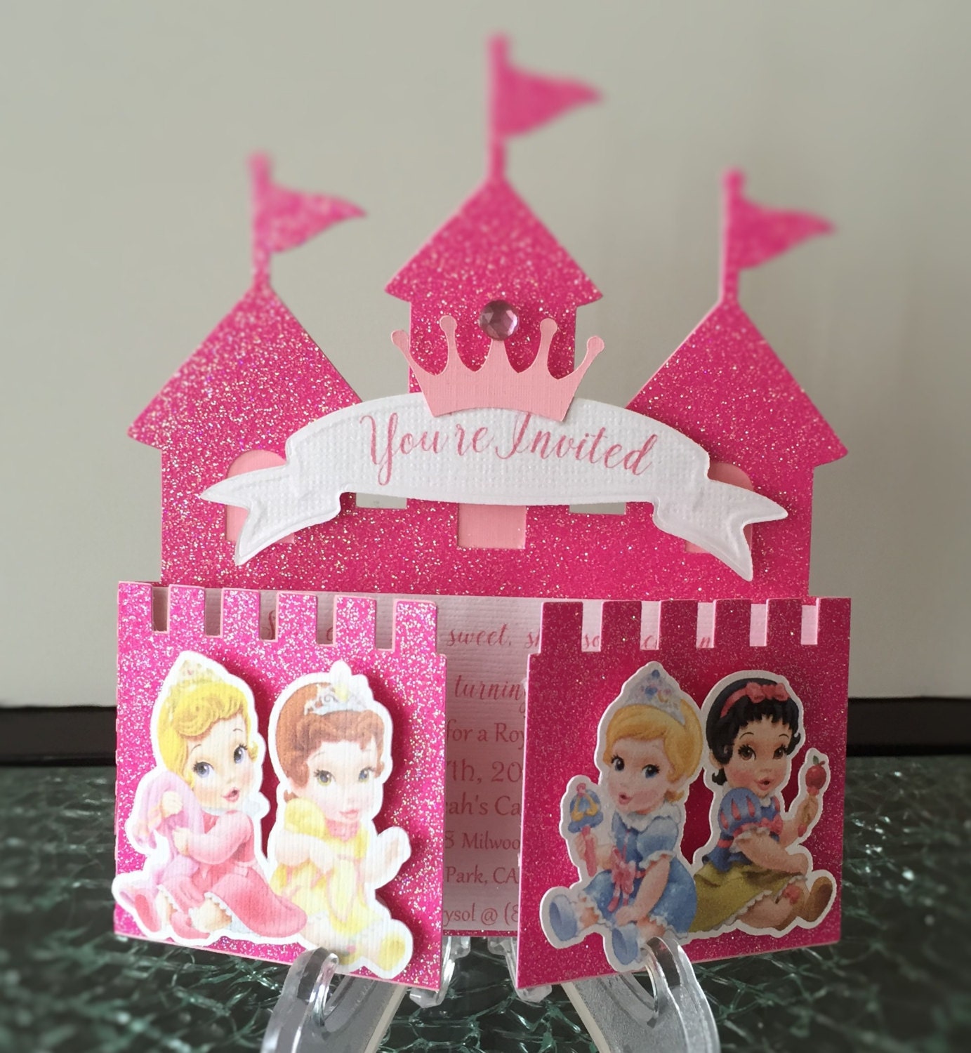 Baby Prinzessin Schloss Einladung | Etsy
