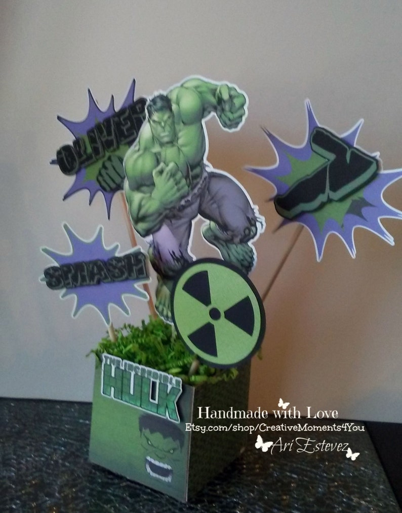 HULK Centerpieces Superhero Centerpiece Superheroes Birthday Etsy