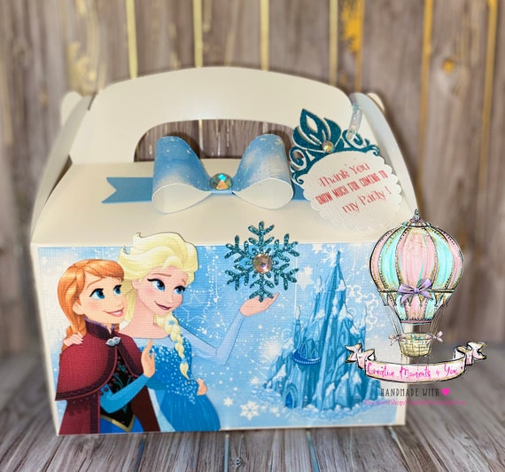 10- Frozen Elsa & Anna Favor Boxes, Frozen Party, Frozen Party Favors, Frozen Birthday, Frozen Custom Box, Frozen Goody Boxes Il_570xn