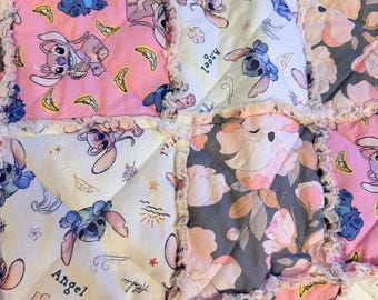 Angel & Stitch Ragstyle Quilted Throw