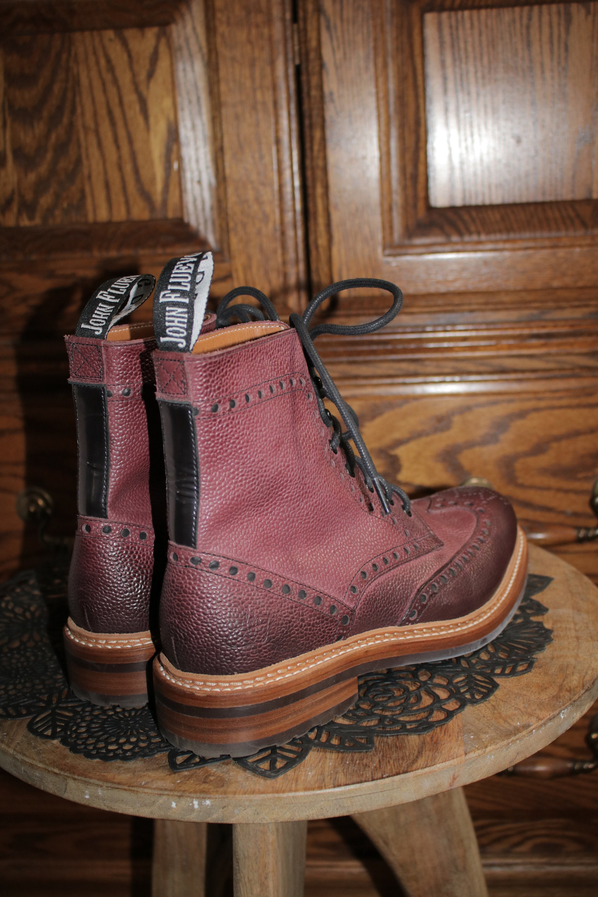 fluevog red cowboy boots