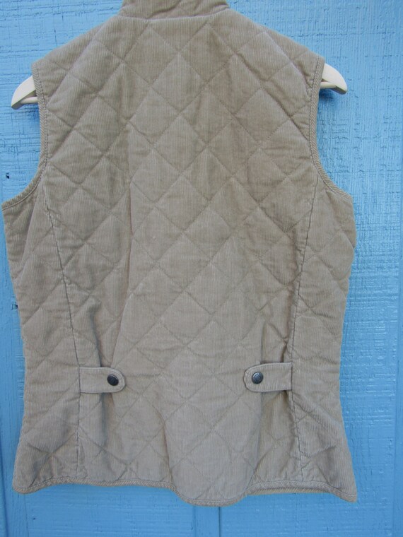 Gilet Matelassé Eddie Bauer Velours Côtelé Marron - Taille XS, Occasion Excellent état