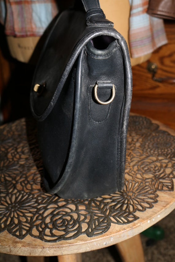 Coach Saddle Bag Top Handle Black Leather V… Gem