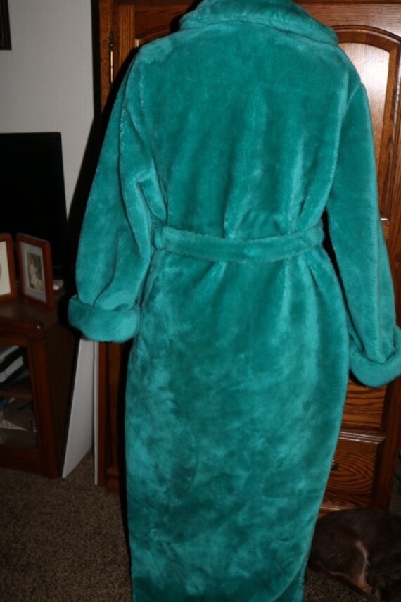 Faux Fur Robe ~ Turquoise ~ Sears ~ XL 16-18 Wome… - image 3