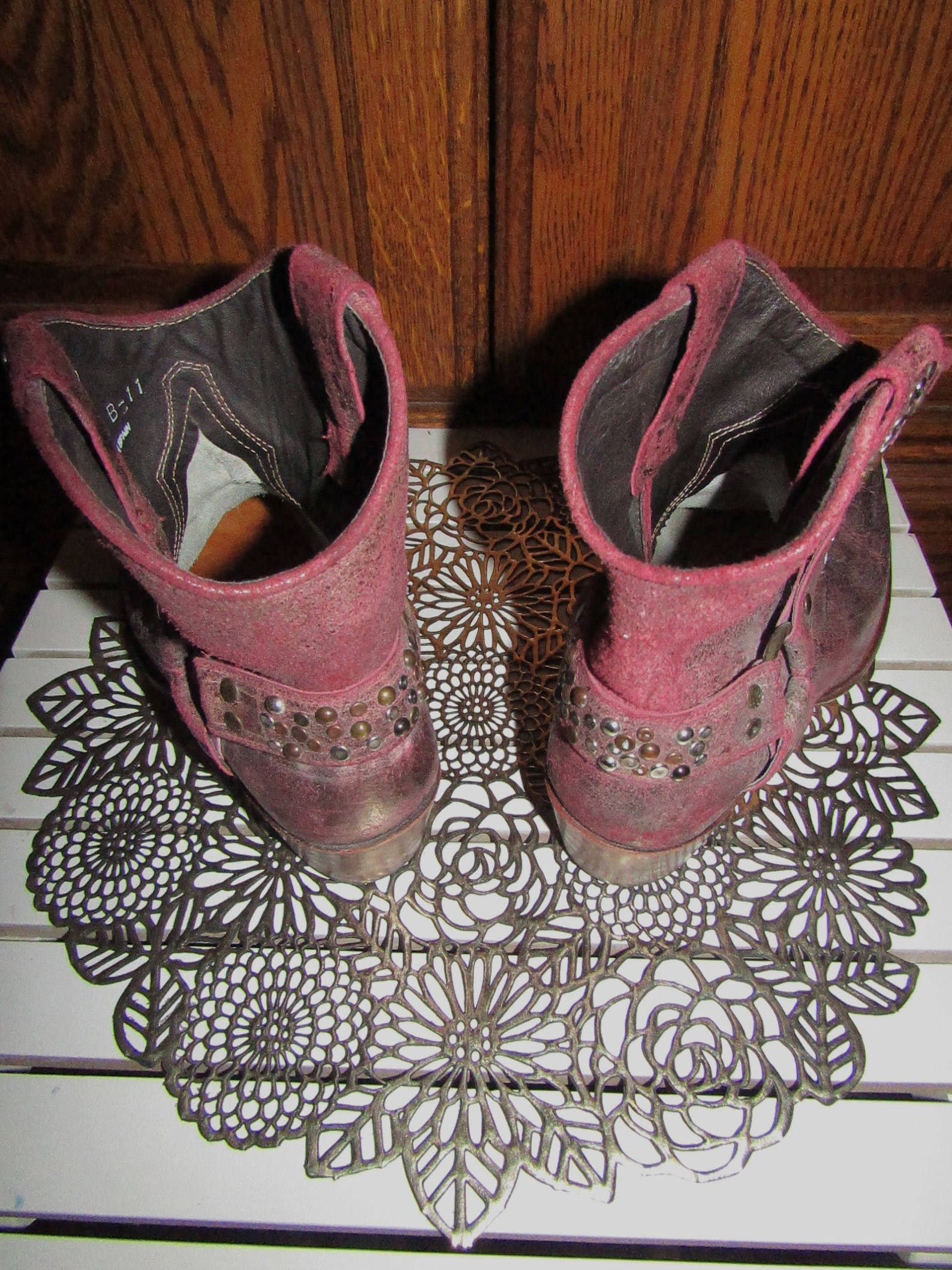 frye distressed leather boots