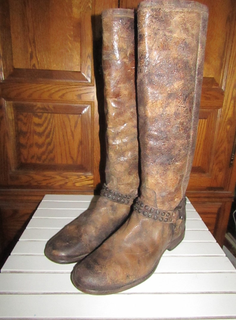 frye distressed boots