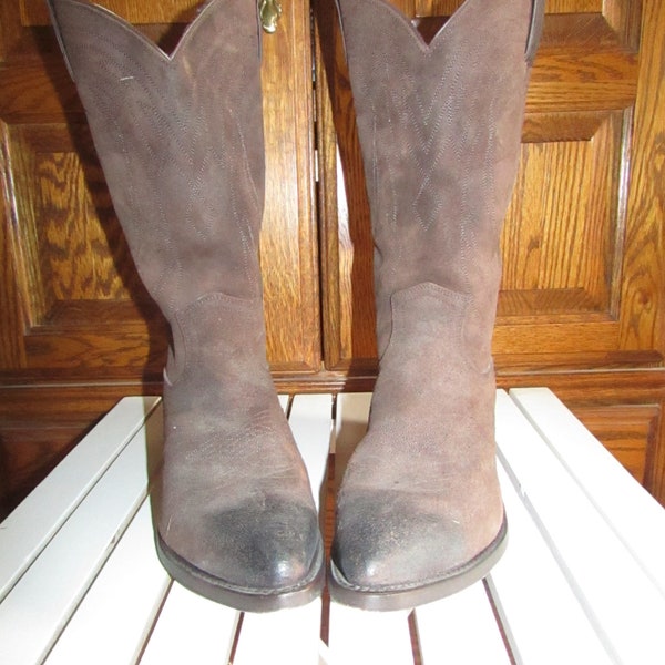 Frye ~ Brown ~ Boots ~ Cowboy Style ~ Boots ~ Mint ~ Recycled ~ Vintage ~ Awesome ~ Men's Size 9 M/N ~ Womens' Size 11 M