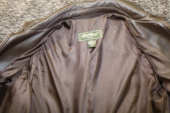 Eddie Bauer ~ Stein Jacket ~ Brown ~ Leather ~ Mint ~ Women's Tall