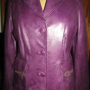 Scully ~ Leather ~ Jacket ~ Purple ~ Leather ~ Mint ~ Recycled ~ Vintage ~ Women's Size L