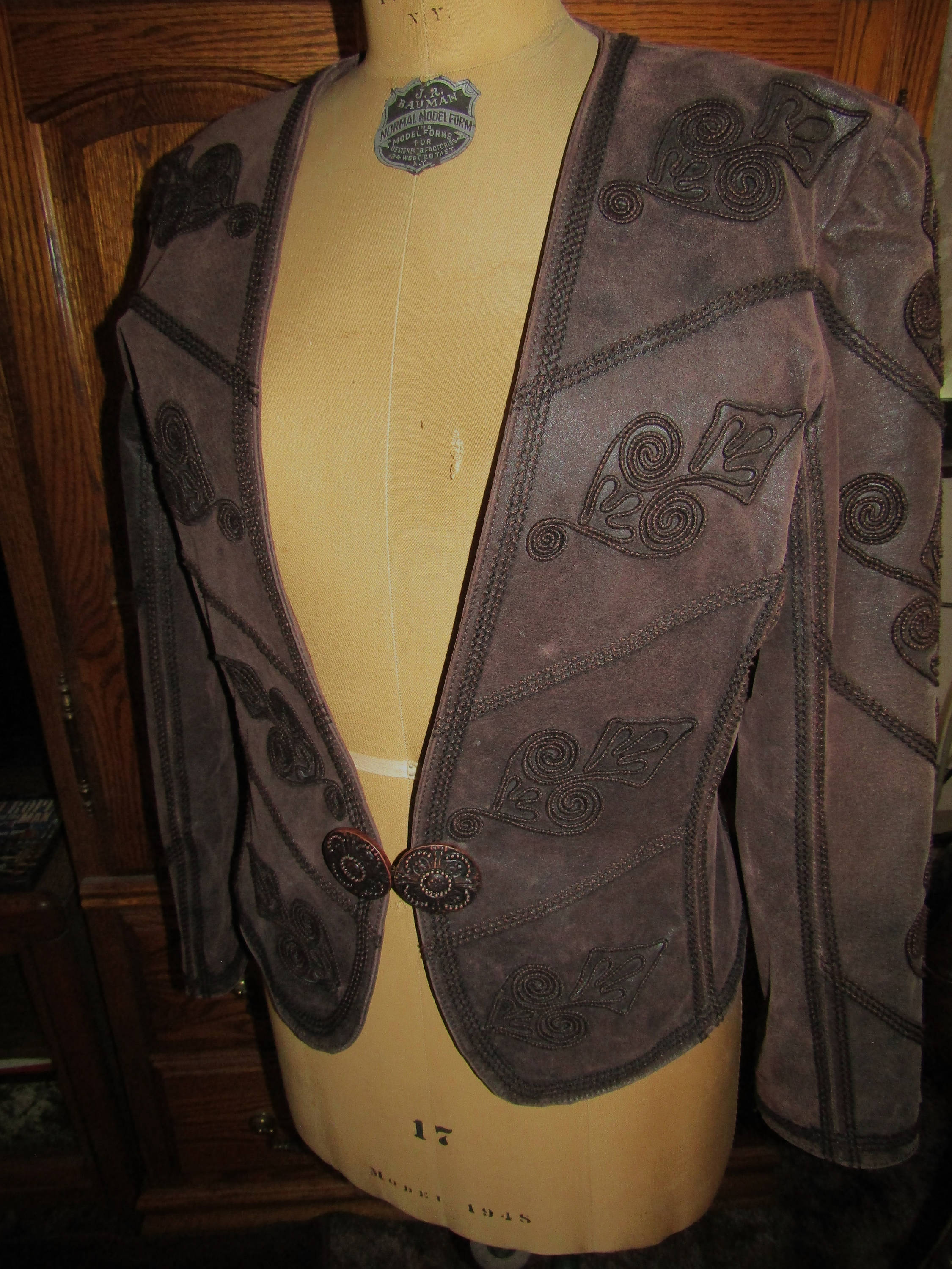 Double D Ranchwear Leather Embroidered Jacket Tailored Stylish Awesome Vintage Recycled Mint Women S Size Medium