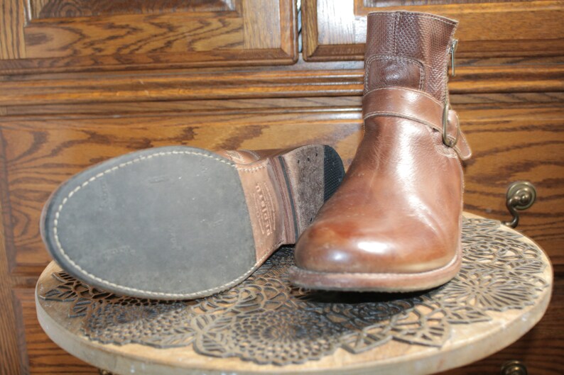 Bed Stu Boots Twin Zippers Leather Mint Vintage Etsy