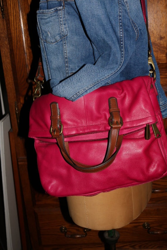 Fossil ~ Explorer ~ Tote ~ Hot Pink ~ Vintage ~ NI