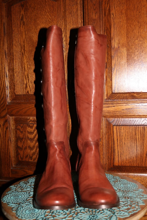 Combat Boots Frye Stiefeletten Damen Frye Militär Stiefel Cognac