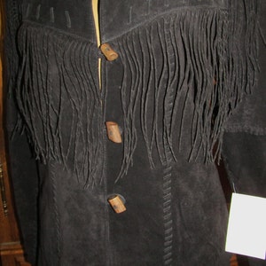 Scully ~ Jacket ~ Black ~ Twisted 8" Fringe ~ Suede ~ Western  ~ Vintage ~ Recycled ~ New Old Stock ~ Women's Size M