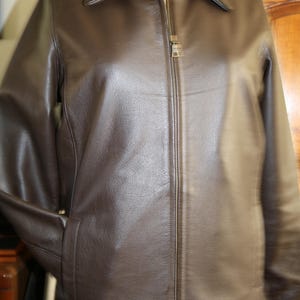 Eddie Bauer ~ Stein Jacket ~ Brown ~ Leather ~ Mint ~ Women's Tall