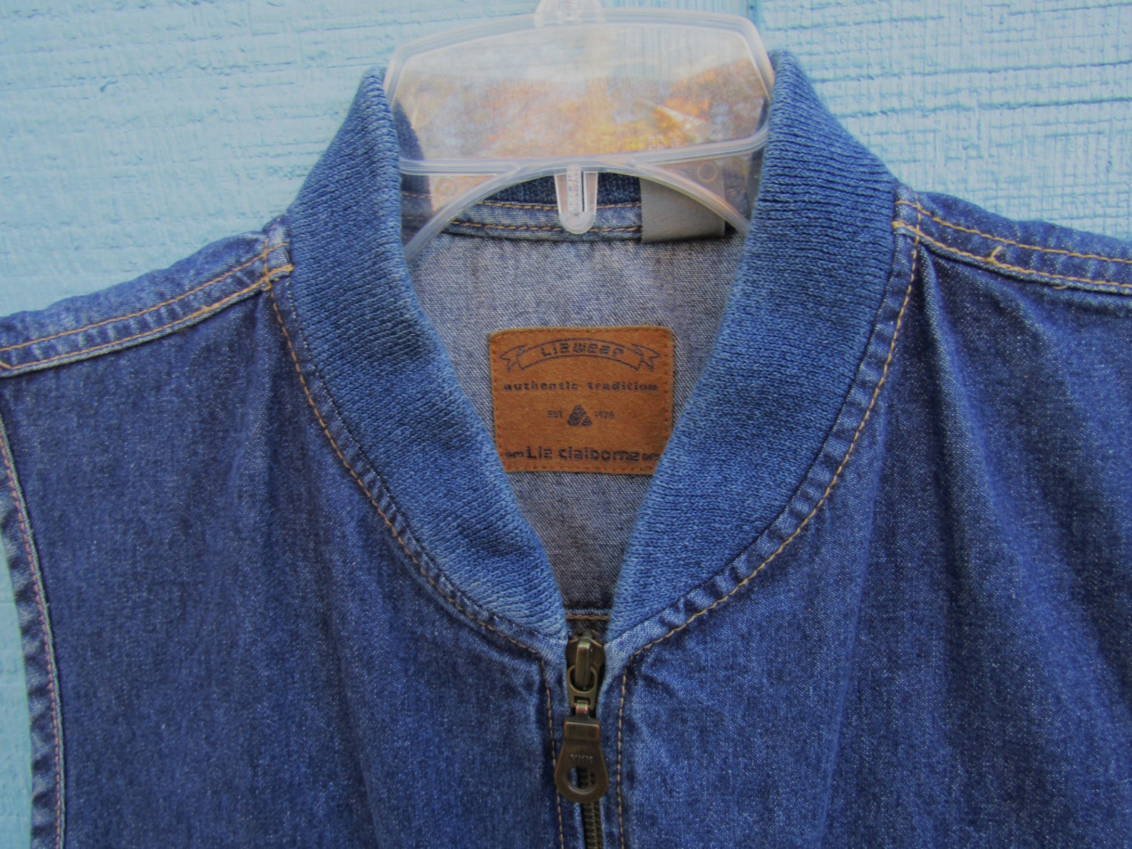 Liz Claiborne Denim Vest Vintage Recycled Mint 100% - Etsy