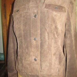 Eddie Bauer Seattle Suede Nutmeg Brown Suede vintage Women's Size L USA image 2