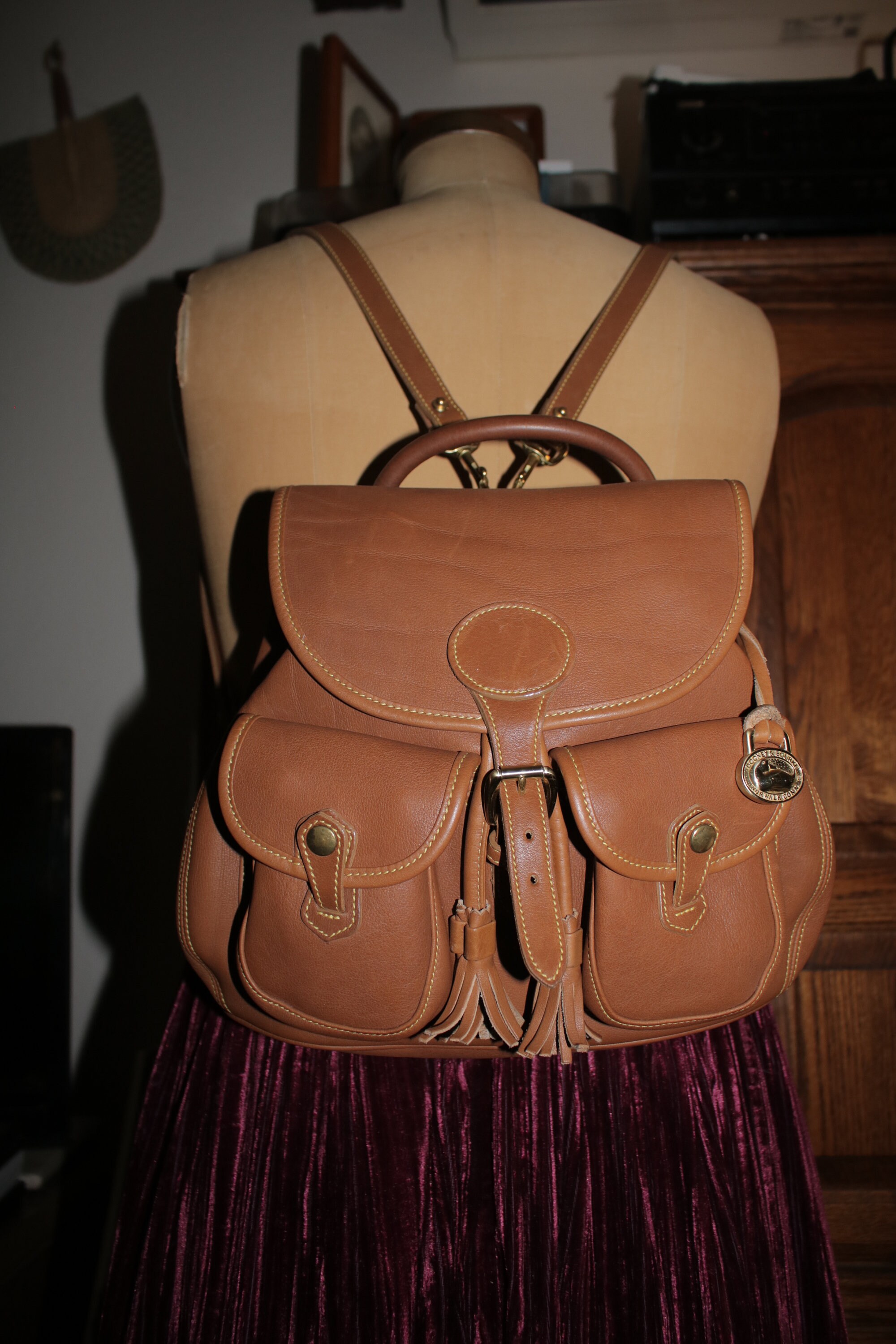 dooney mini leather backpack buckle Buckled – OMNIA Handle drop length 2 Florentine Zip Pod Backpack –