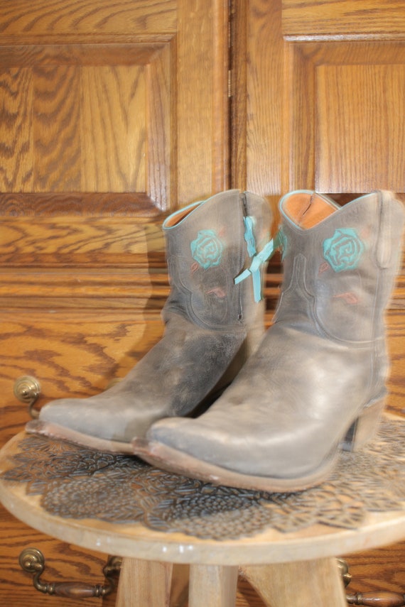 Lucchese Diva Botas Vaquera Bienaventuranza Vintage Stock Viejo