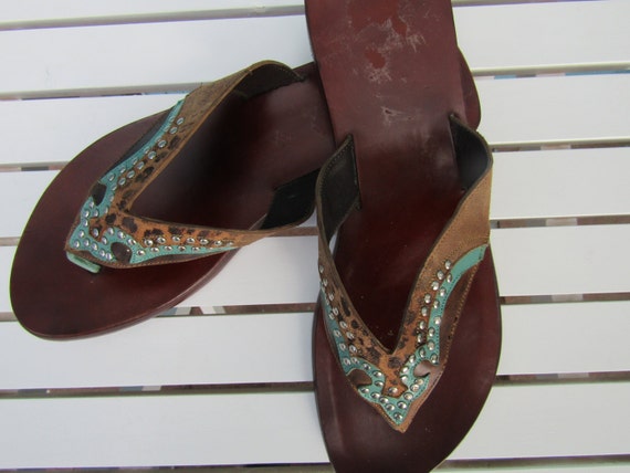 Old Gringo Leather Sandals Hippie Boho Chic Awesome Style Women s