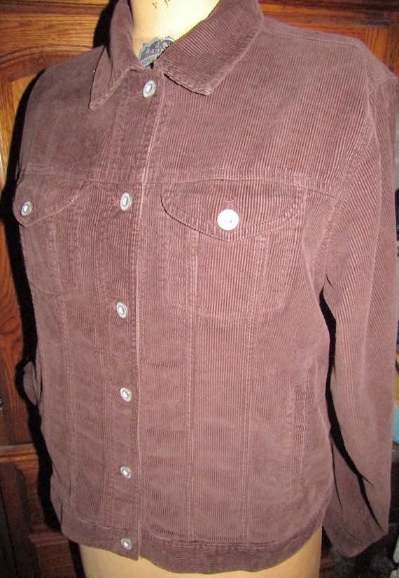 Eddie Bauer ~ Corduroy Jacket ~ Dark Brown ~ Vinta