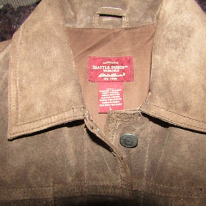 Eddie Bauer Seattle Suede Nutmeg Brown Suede vintage Women's Size L USA image 5