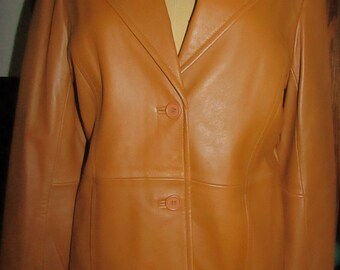 Tibor ~ Leather ~ Jacket ~ Mint ~ Gold ~ Recycled ~ Vintage ~ Women's size L