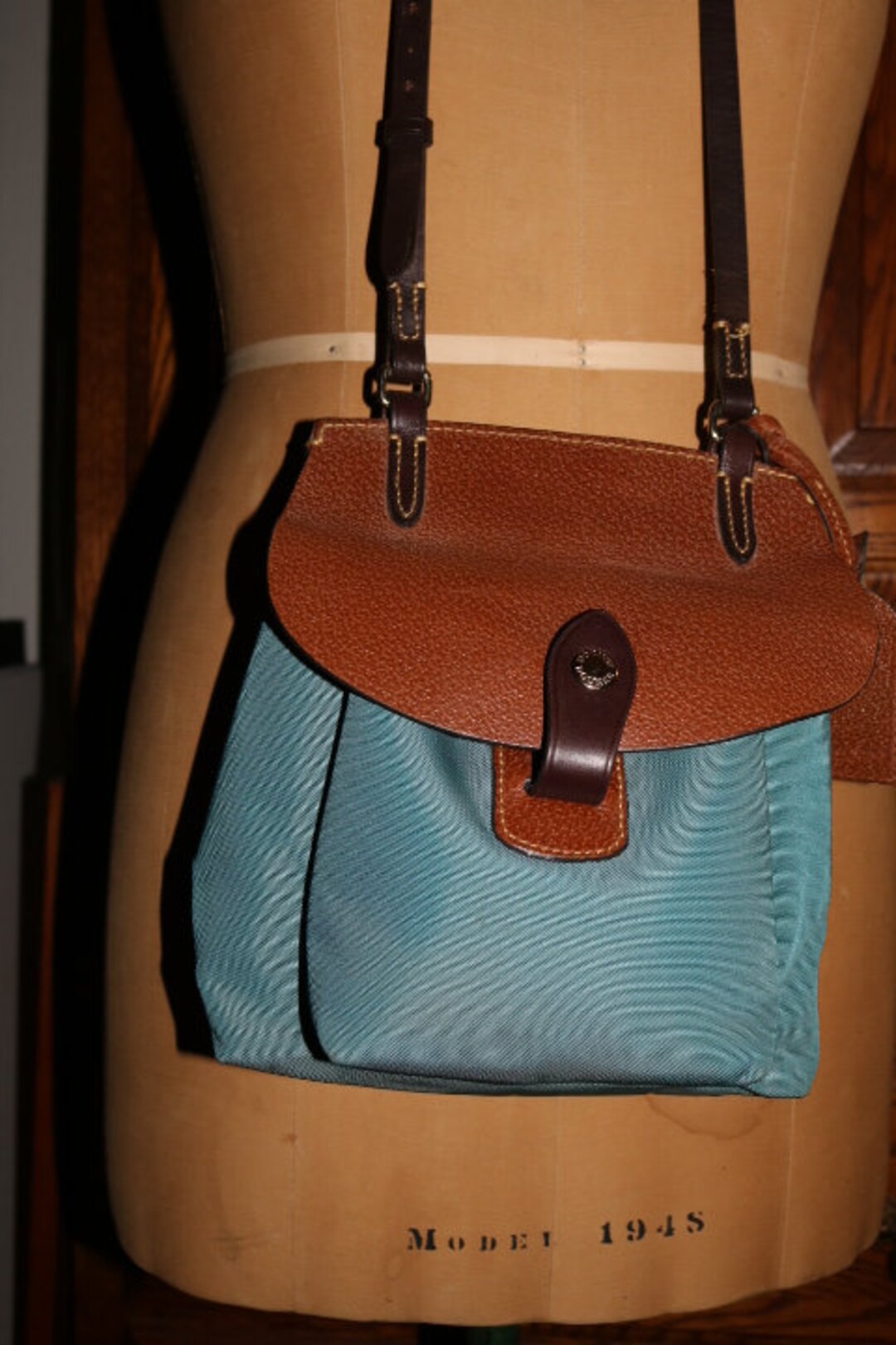 Dooney Bourke Turquoise Nylon Crossbody Bag Mint Recycled
