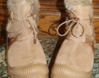 Earth ~ Boots ~ Tan ~ Suede ~ Vintage ~ Recycled ~ NIB ~ New ~ Women's size 11 M