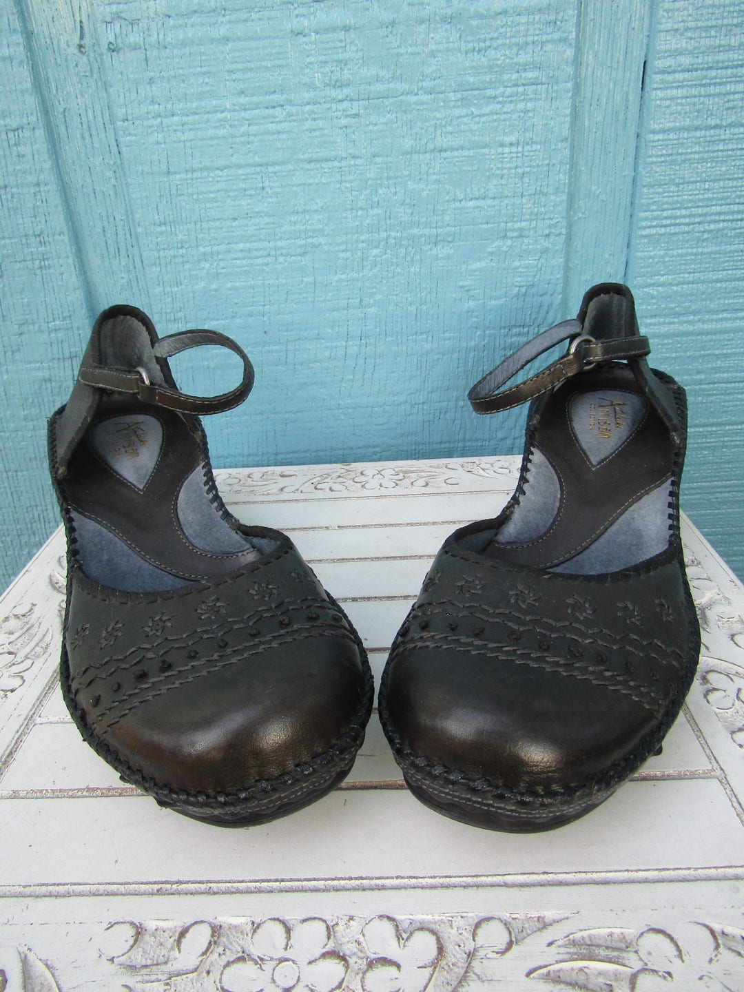 Clarks Artisan Mary Jane Wedge Retro Vintage - Etsy