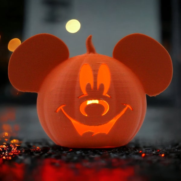 Mouse Jack-O-Lantern 3D Printed Tealight Pumpkin