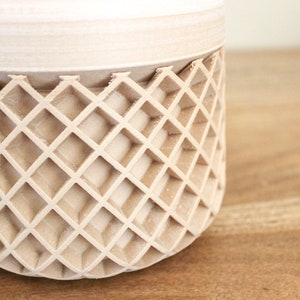 Geometric Wood 3D Printed Planter Self Watering Indoor Plant Pot image 4