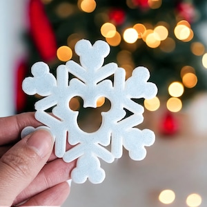 Hidden Mickey Snowflake Magnets - Style F 3D Printed