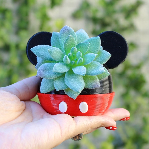 Mouse Planter 3D Printed Succulent Indoor Plant Pot