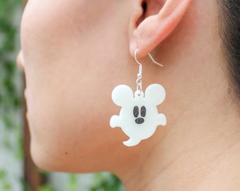 Ghost Mouse Earrings - 3D Printed