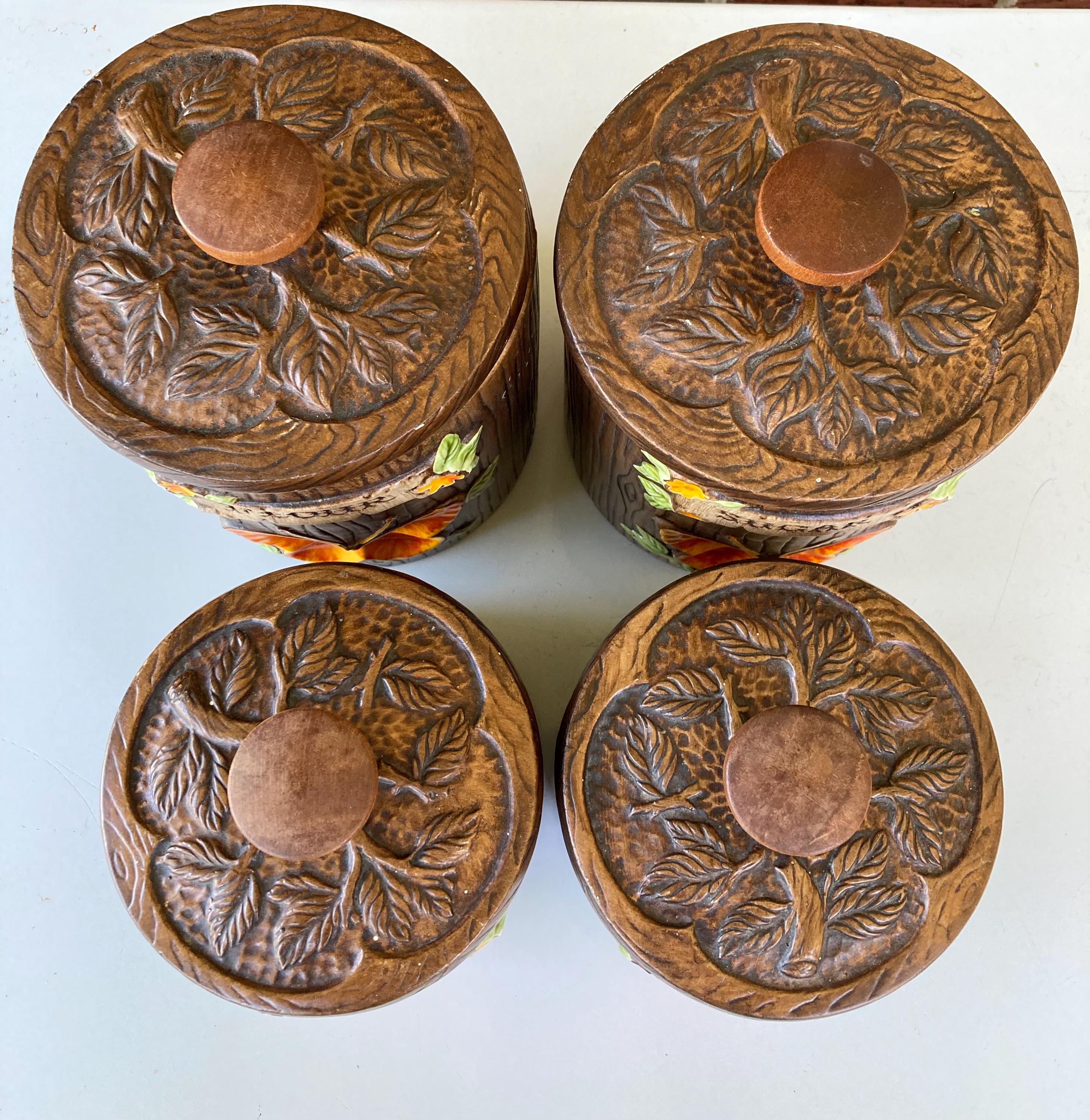 Vintage 1970's Ceramic Treasure Craft Whimsical Boho Orange