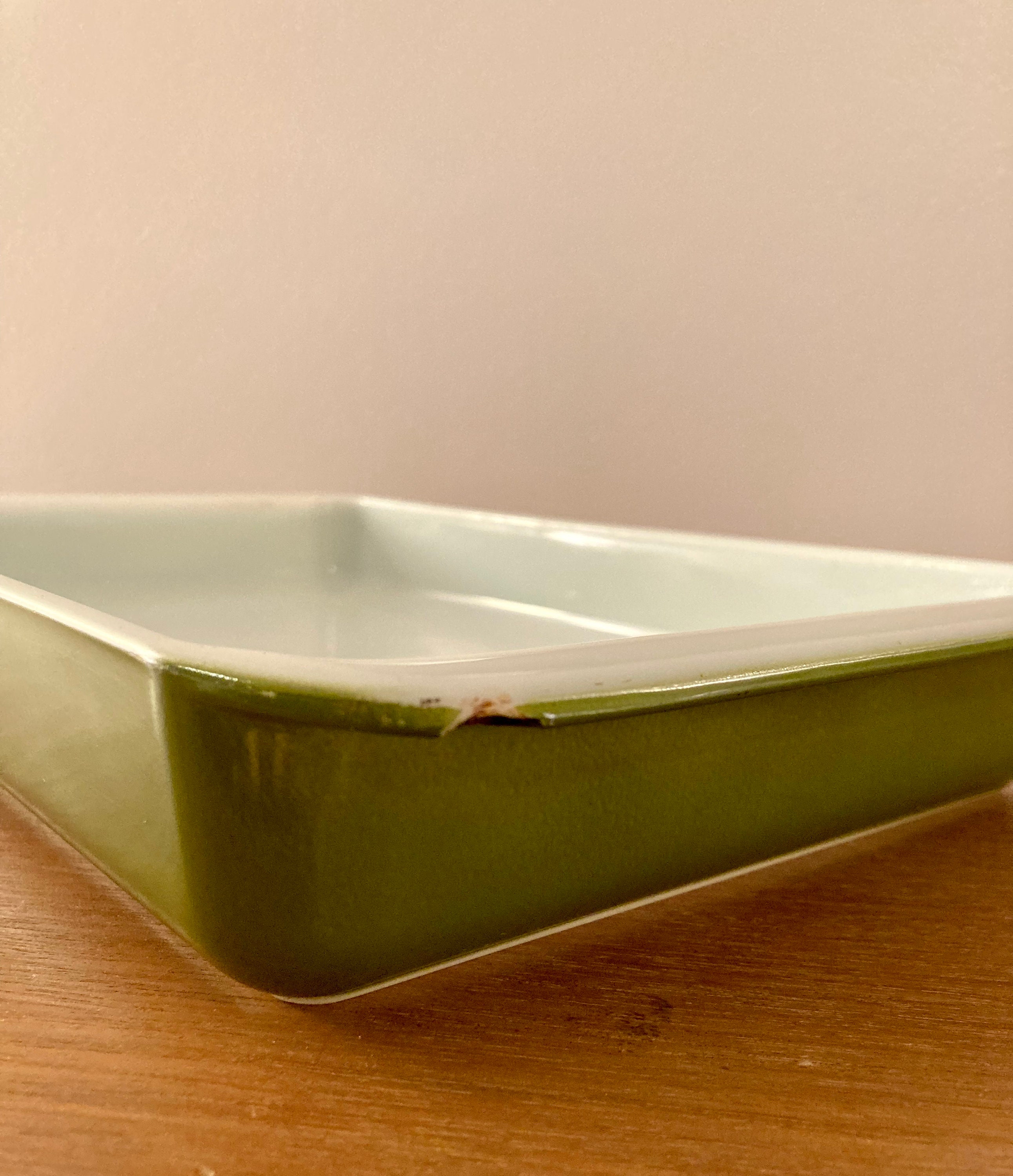 Vintage Pyrex 933 Avocado Green Verde Bakeware Lasagna Pan 13 X 9 ...