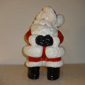 Vintage Atlantic Molds Standing Winking Santa Claus Ceramic Figurine