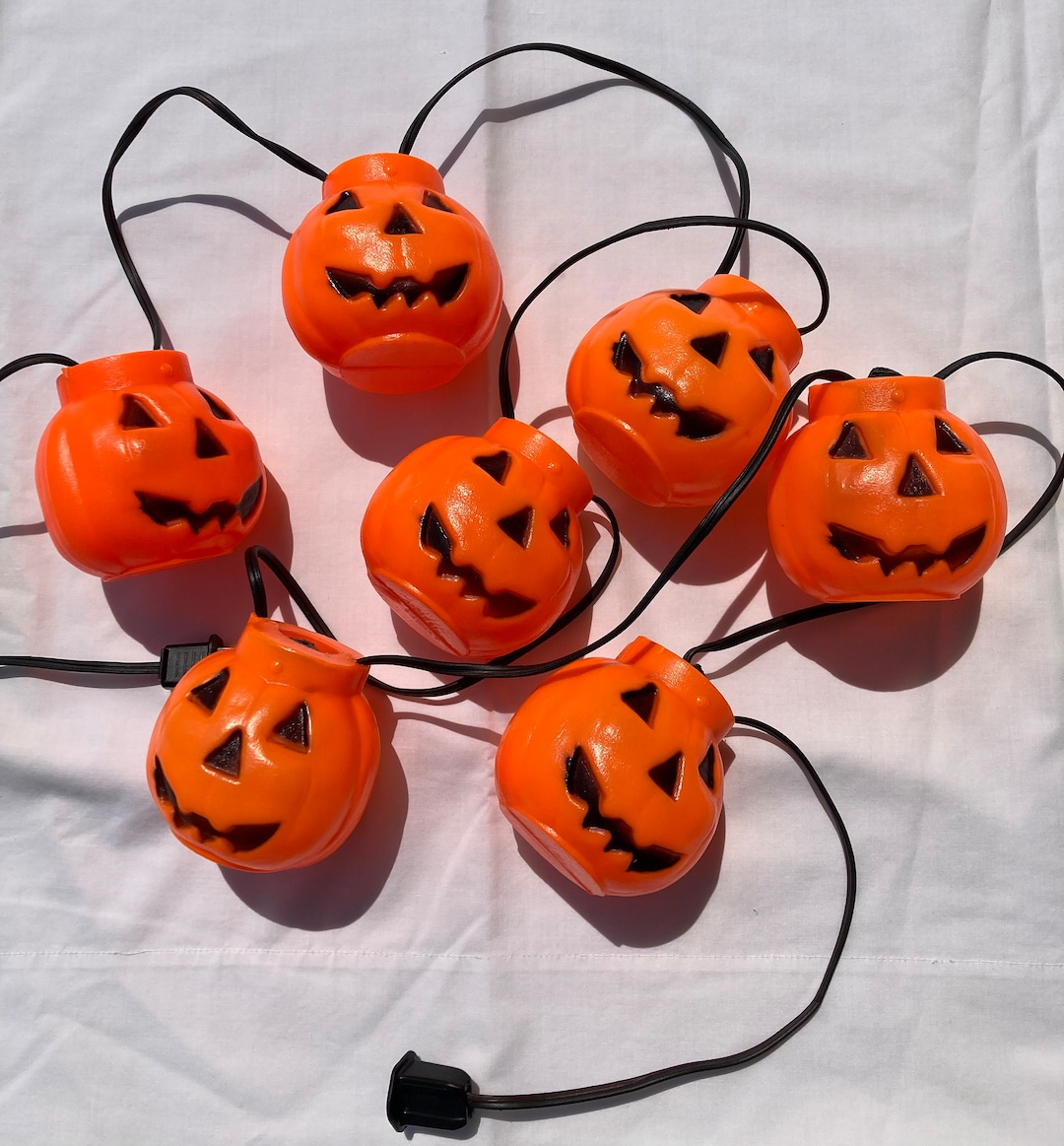 Vintage Large Halloween Jack O Lantern Pumpkin RV String Lights - Etsy