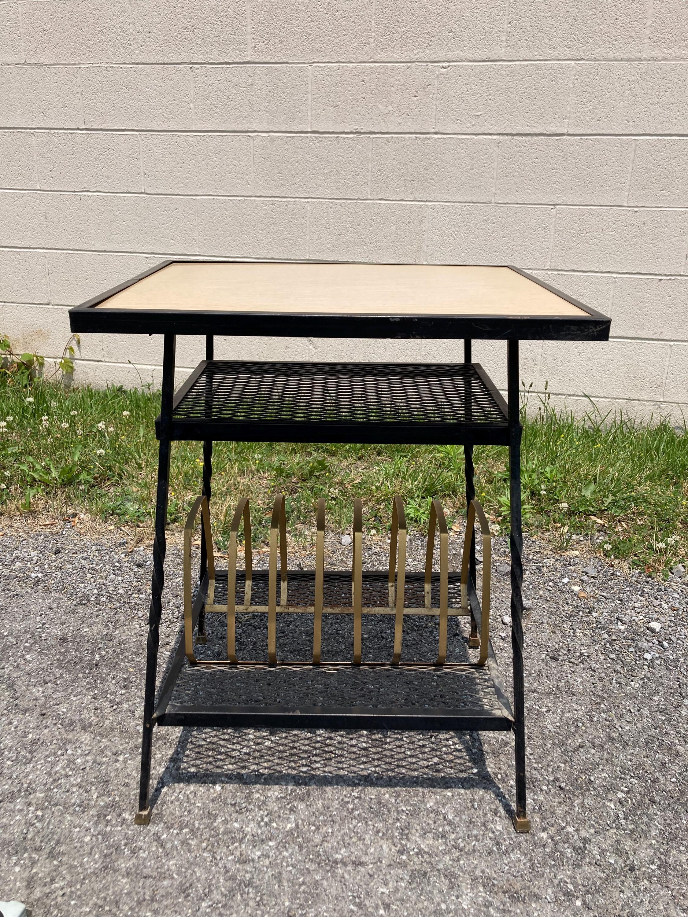 Vintage Mid Century Record Player Table Stand