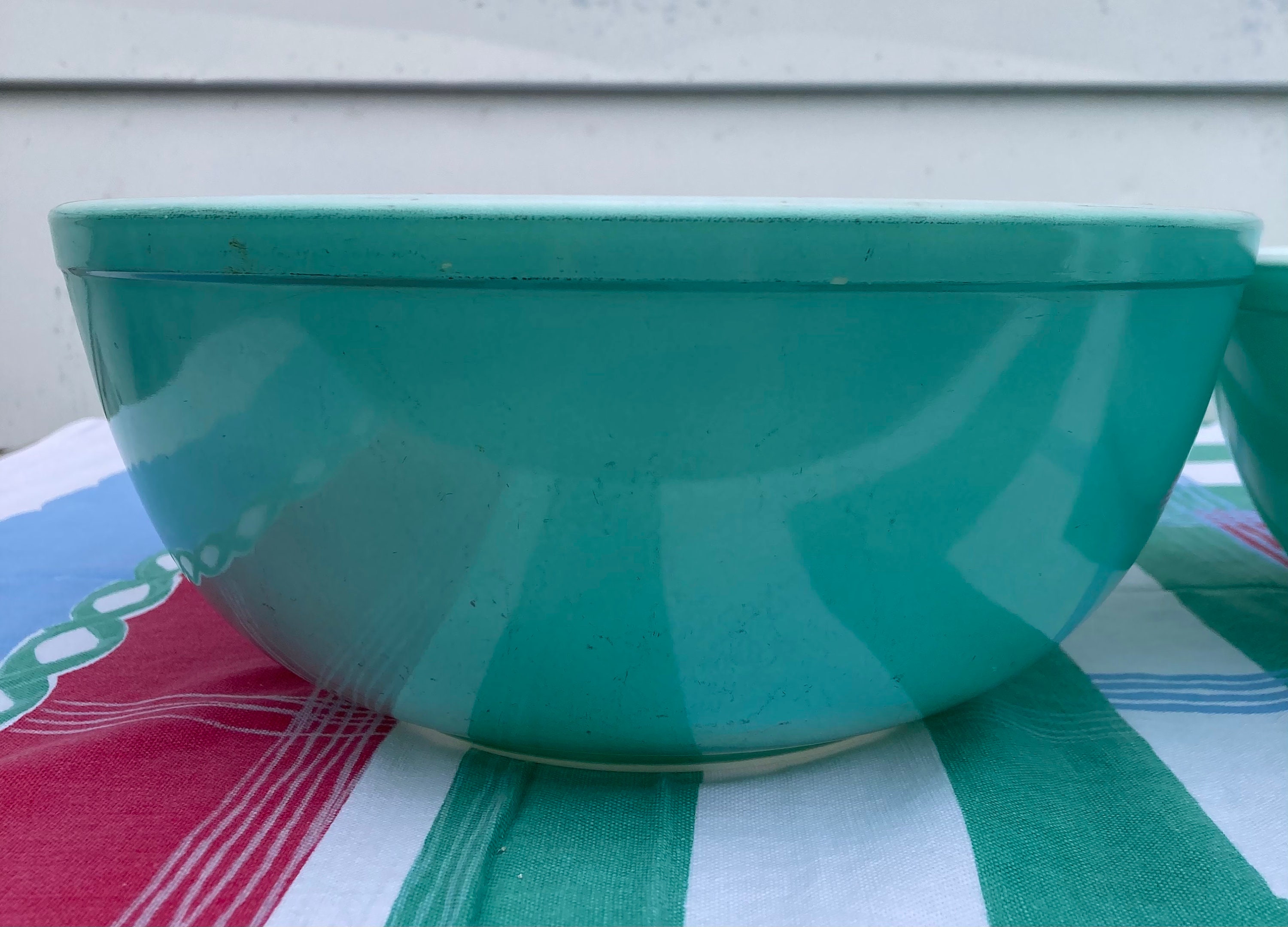 Vintage Complete Pyrex Robins Egg Blue Turquoise Mixing Bowl Set