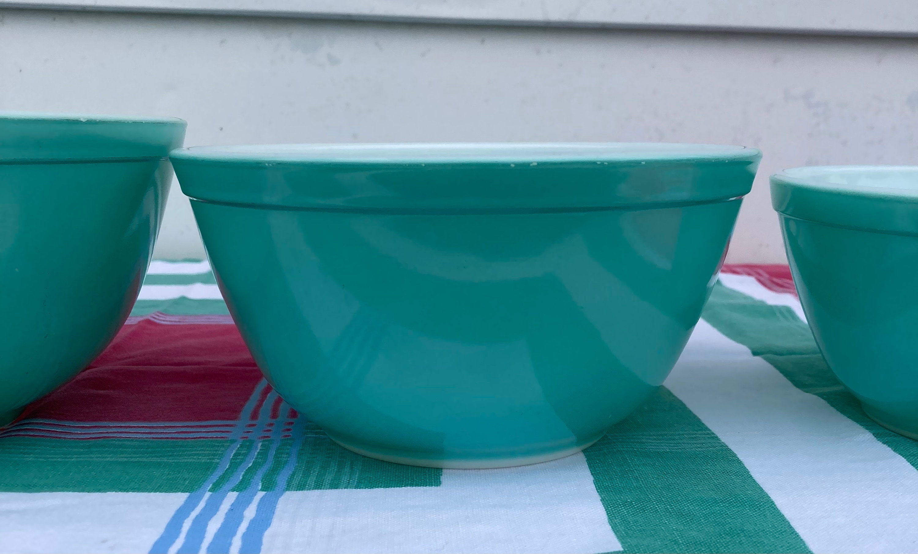 Pyrex Turquoise 404 Vintage Complete Pyrex Robins Egg Blue Turquoise Mixing Bowl Set 401 ...