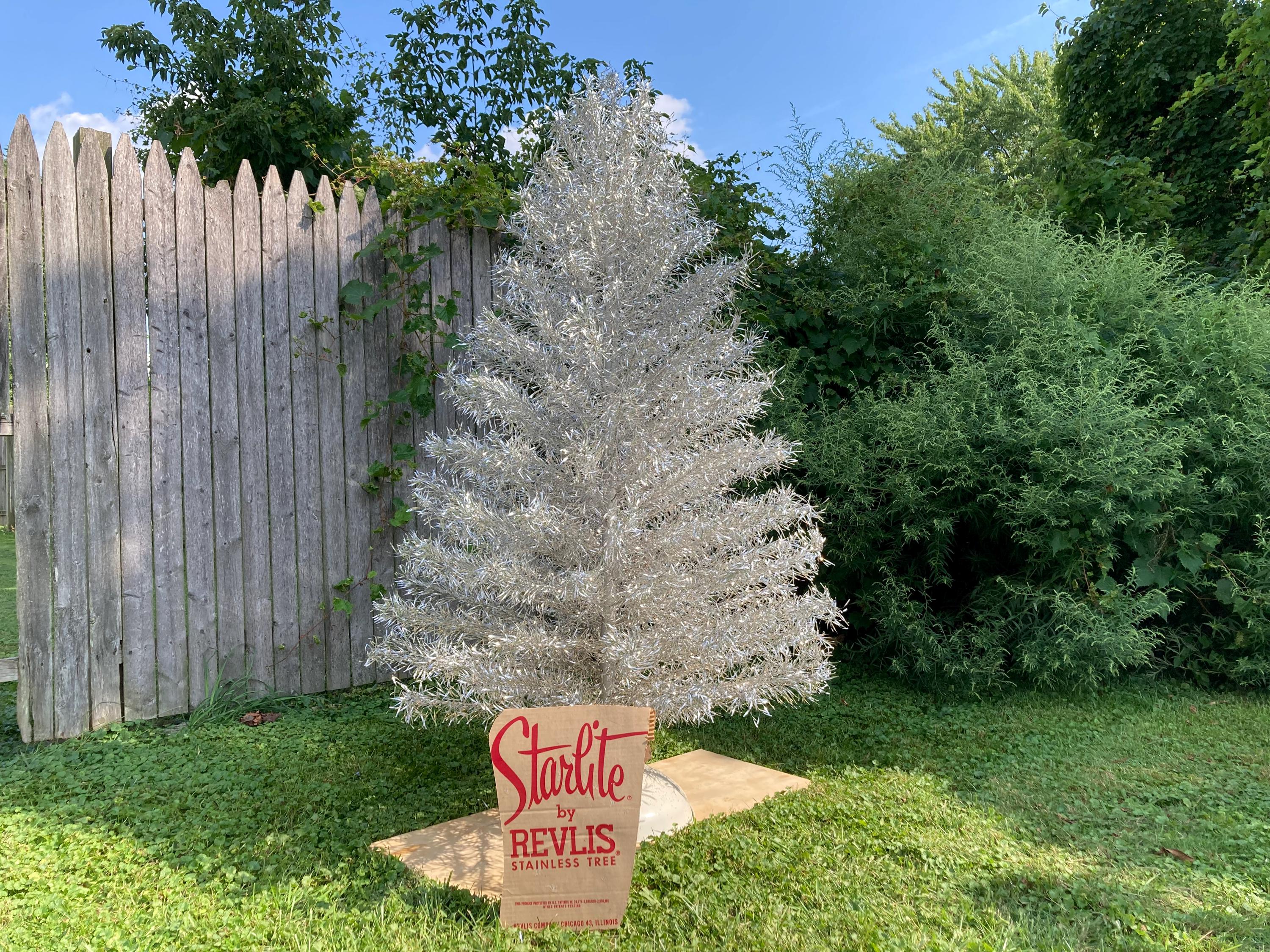 Vintage 6' Starlite by Revlis Aluminum Silver Christmas Tree