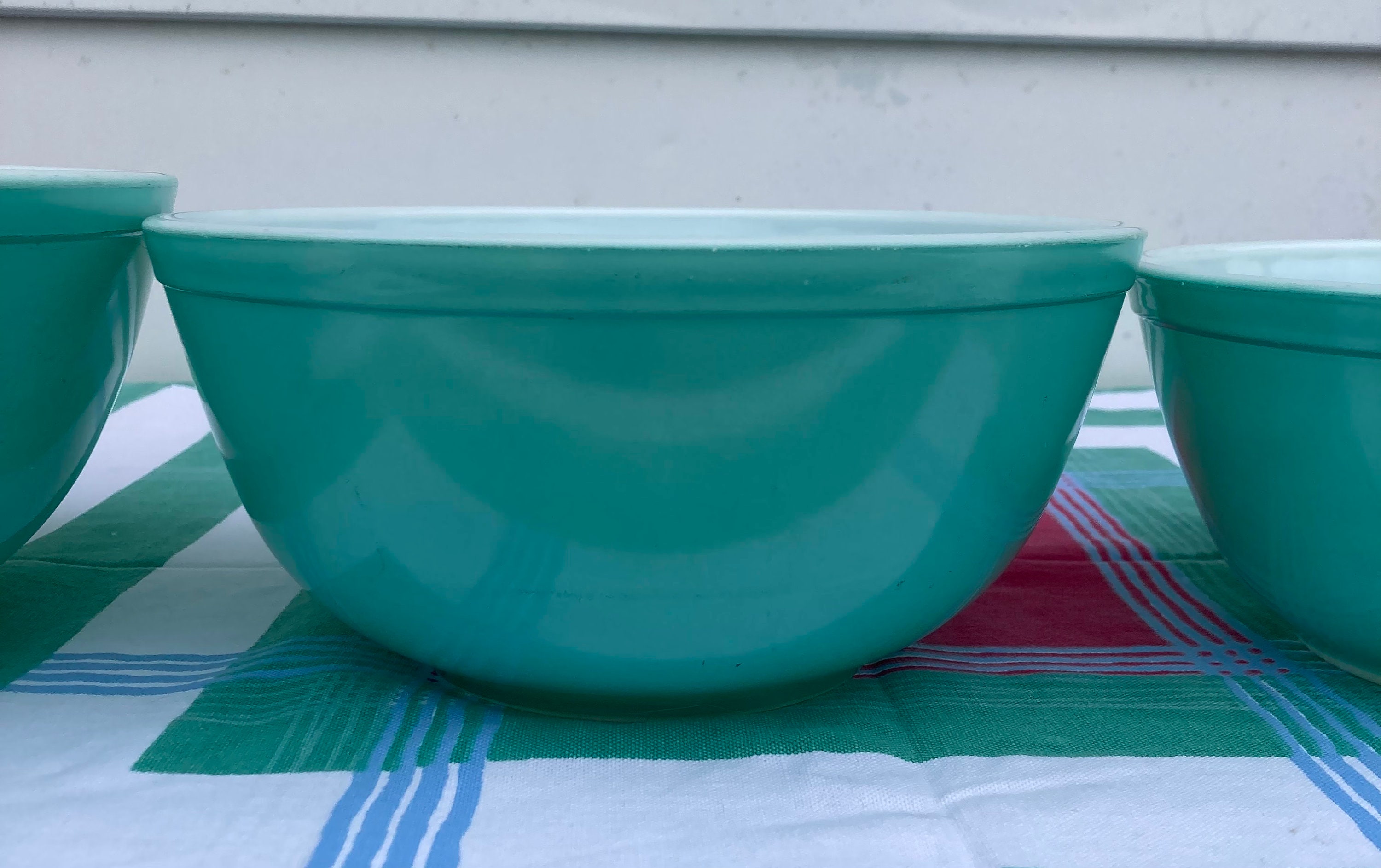 Pyrex Turquoise 404 Vintage Complete Pyrex Robins Egg Blue Turquoise Mixing Bowl Set 401 ...