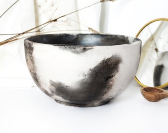 Handmade ceramic bowl, One of a kind, Minimal design, Farmhouse tableware, Earty natural pottery, Unique tableware 20oz / 600 ml